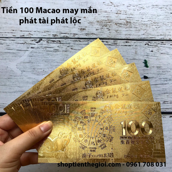 Tiền 100 Macao In Hình Con Chuột Mạ Vàng 2020